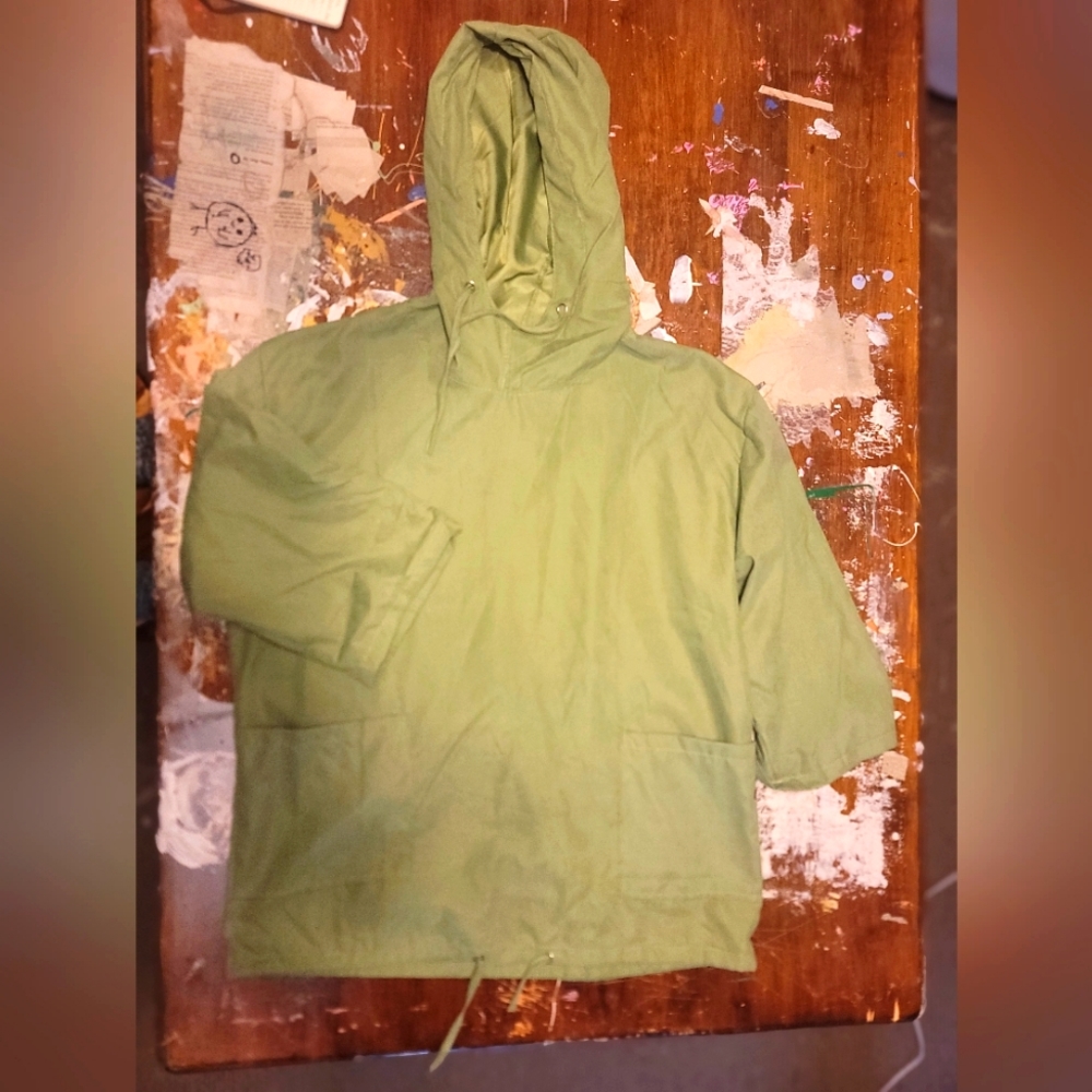 Lightweight  smock Anorak windbreaker 3/4 sleeve